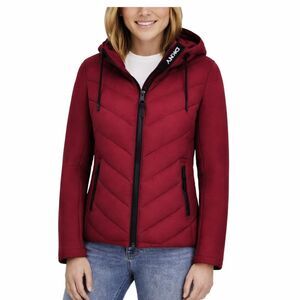 DKNY Women's M Puffer Jacket Red H0993